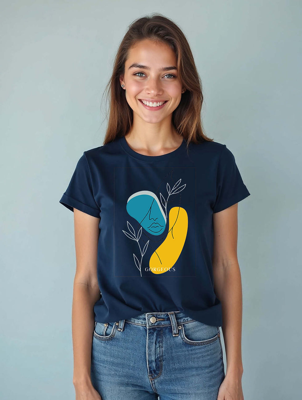 Thumbnail: Abstract Line Art Trendy Women’s Printed Graphic Streetwear T-Shirt – Hot Deal