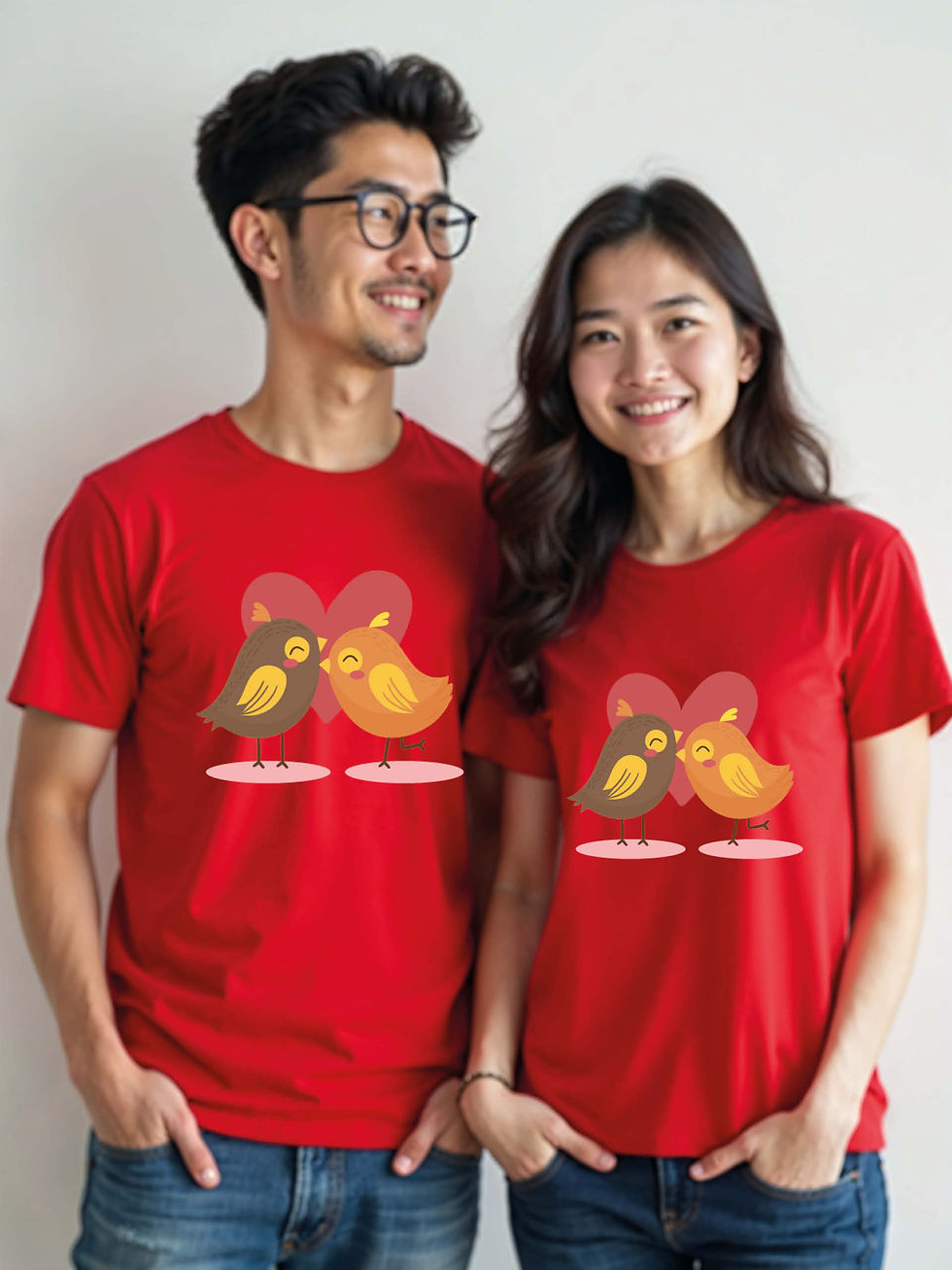 Romantic Cartoon Couple Matching Tee Lovers Edition – Best Price