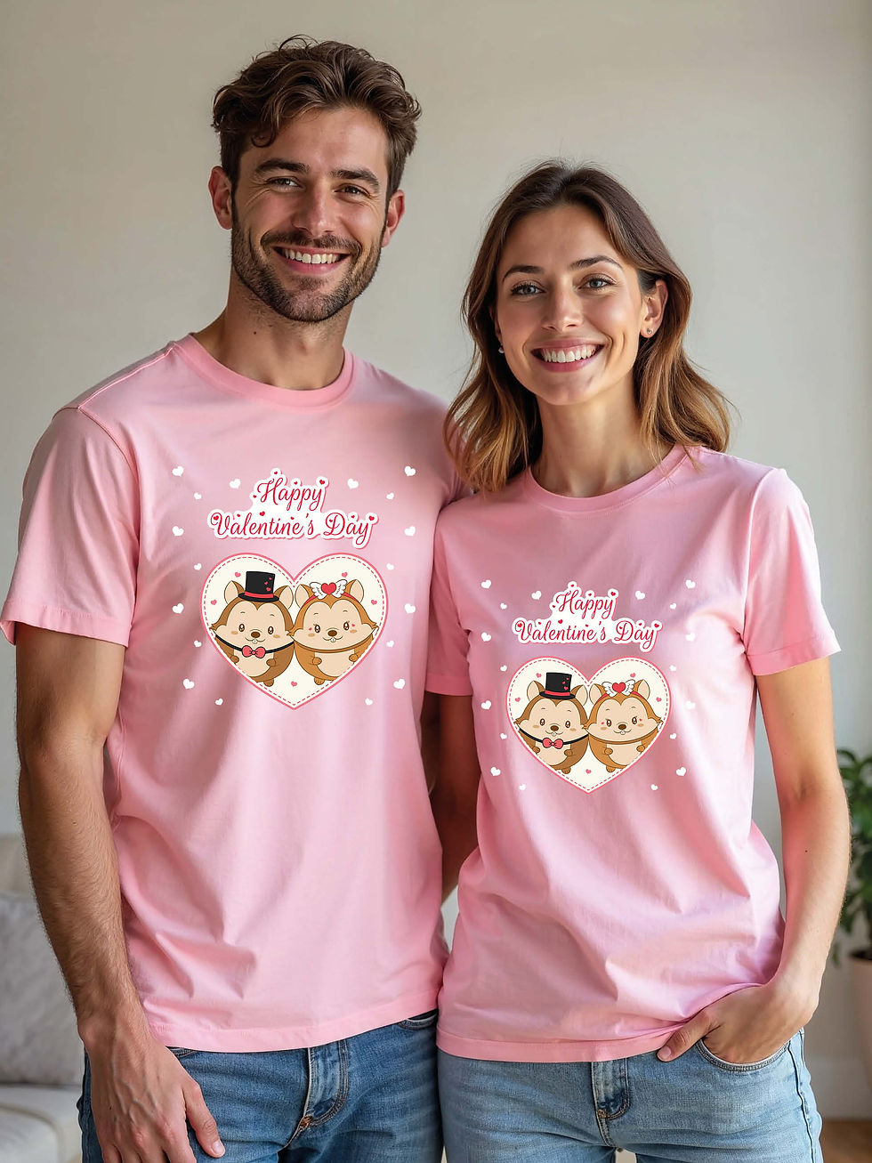Thumbnail: Valentine’s Animal Couple T-Shirt Lovers Edition – Discount Offer