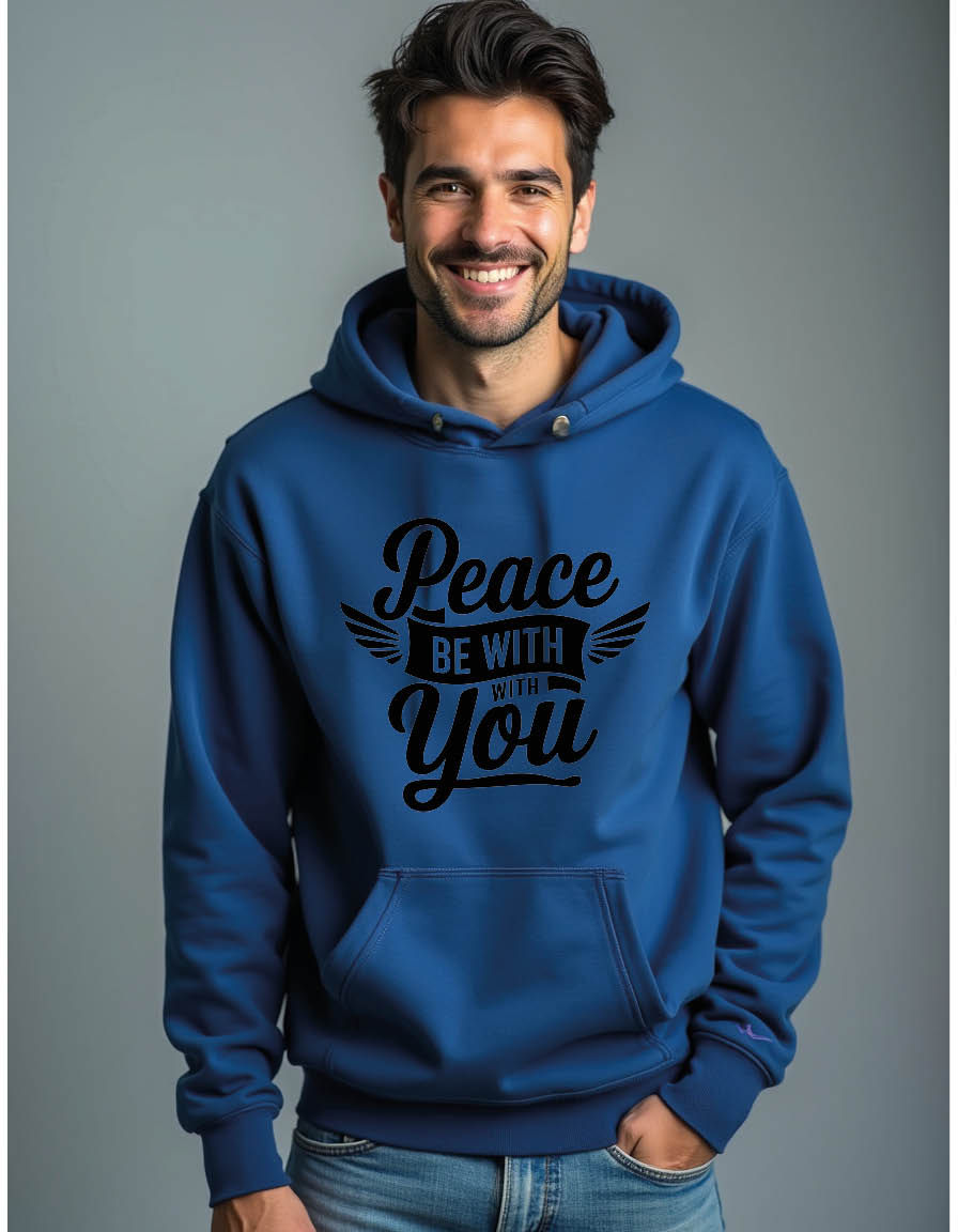 Thumbnail: peace be with you Casual Streetwear Men’s Printed Hoodie – Exclusive Graphic