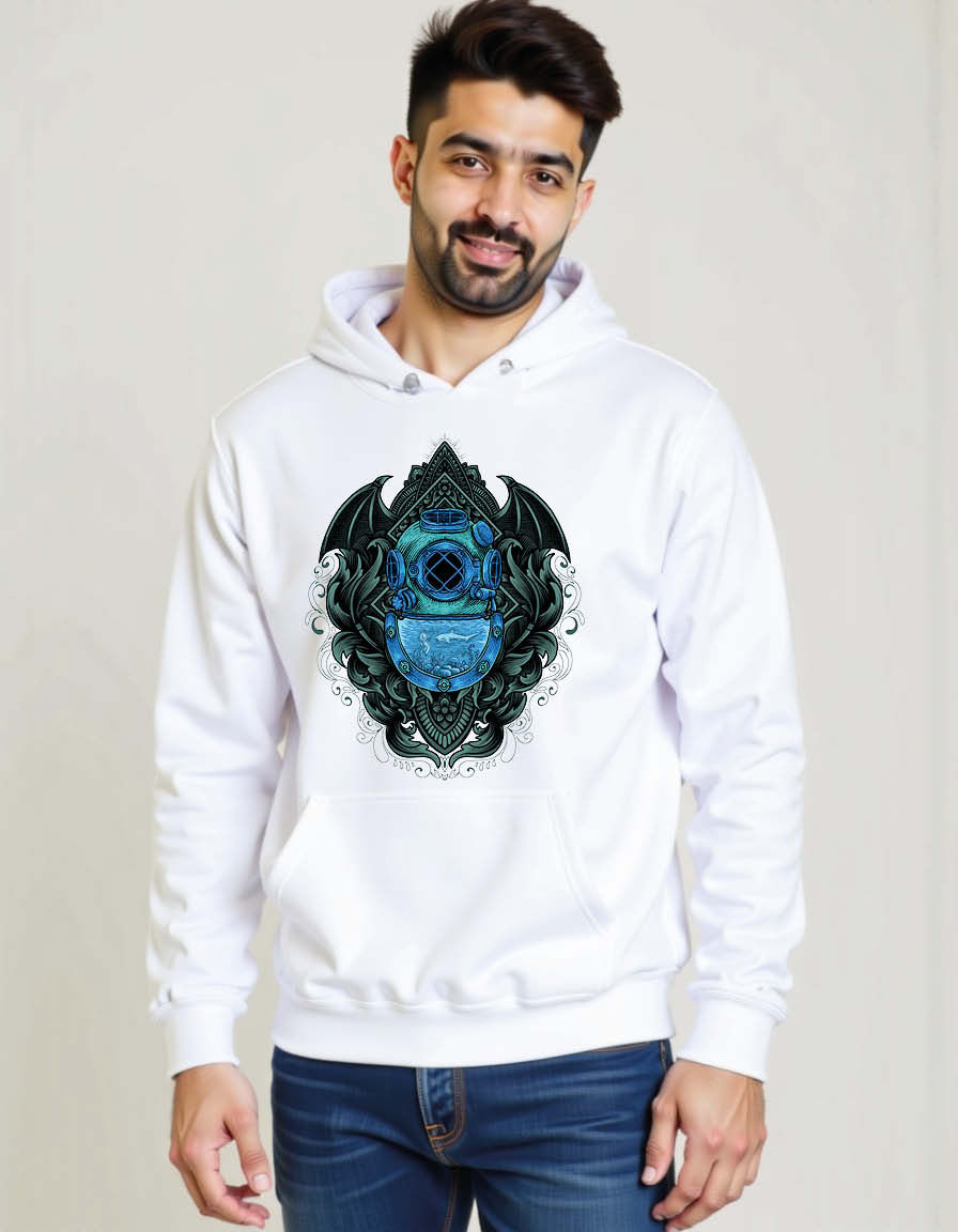 Thumbnail: All-Seeing Eye Sacred Mandala Ornamental Unisex Graphic Printed Hoodies