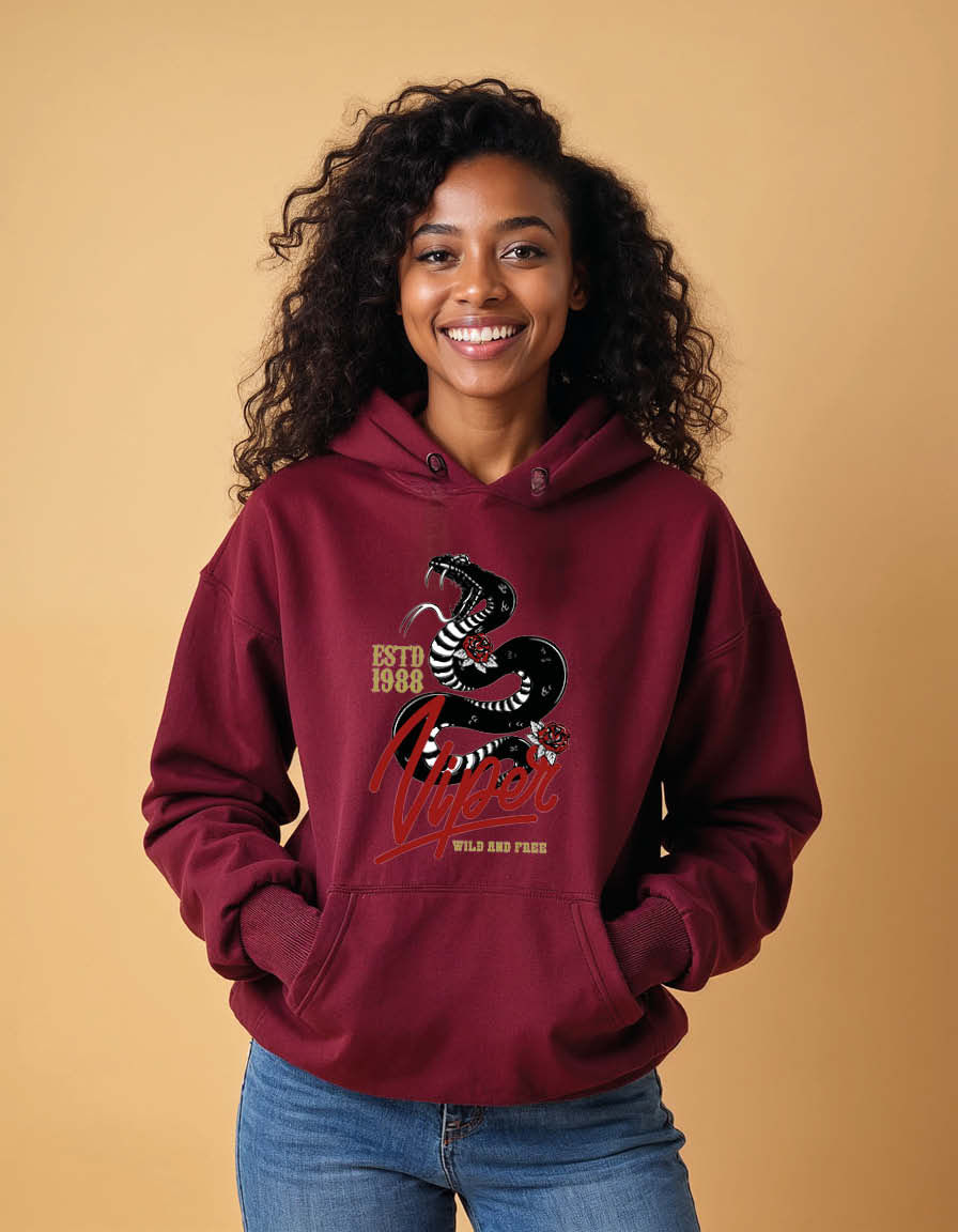 Thumbnail: viper wild and free Urban Unisex Printed Graphic Hoodies For Men & Women