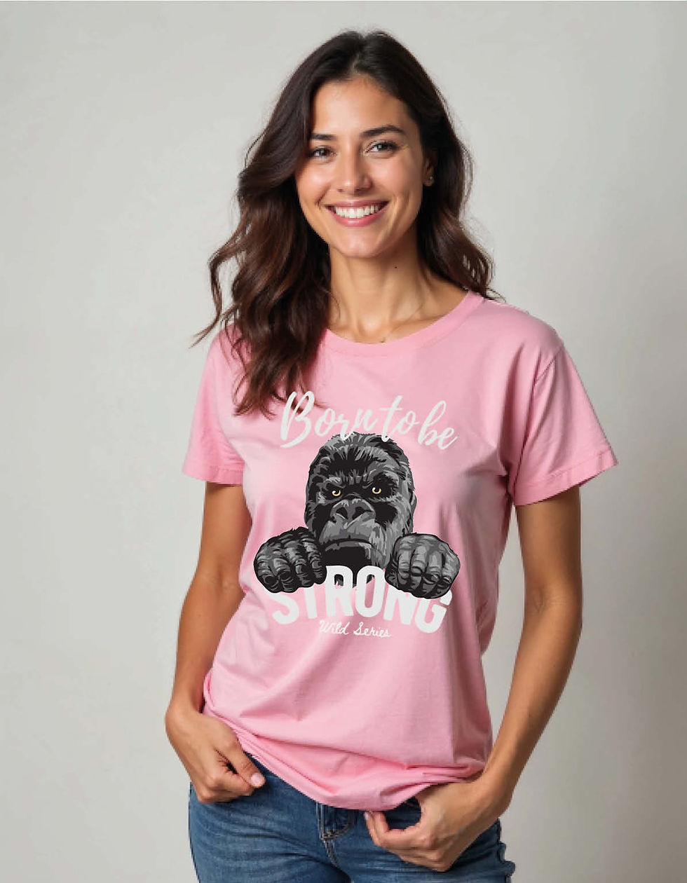 Thumbnail: Born To Be Strong Printed T-Shirt for All age