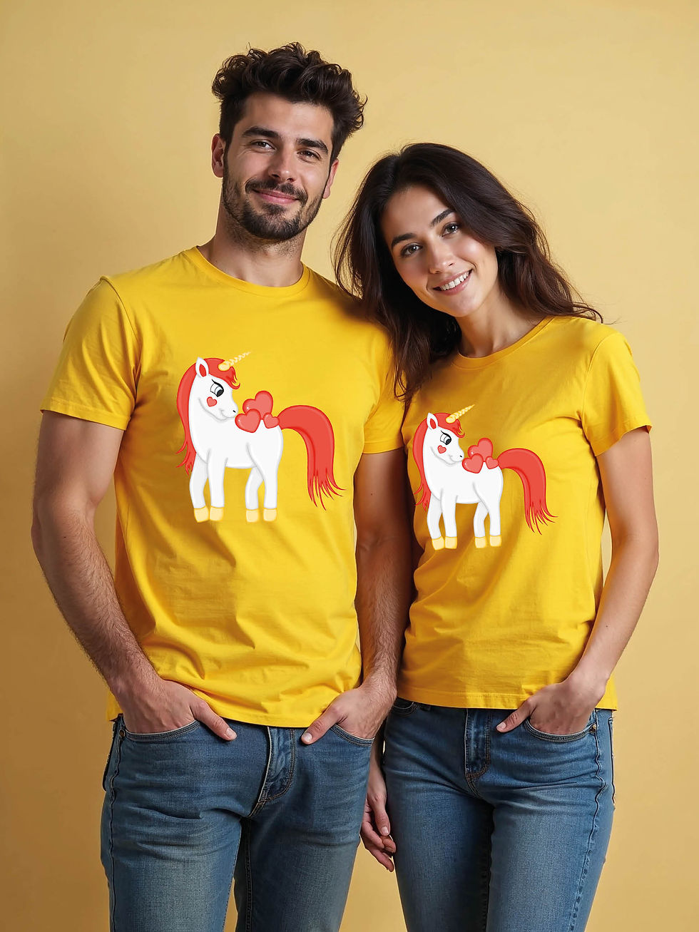 Thumbnail: Romantic Cartoon Couple T-Shirt Lovers Edition – Premium Quality