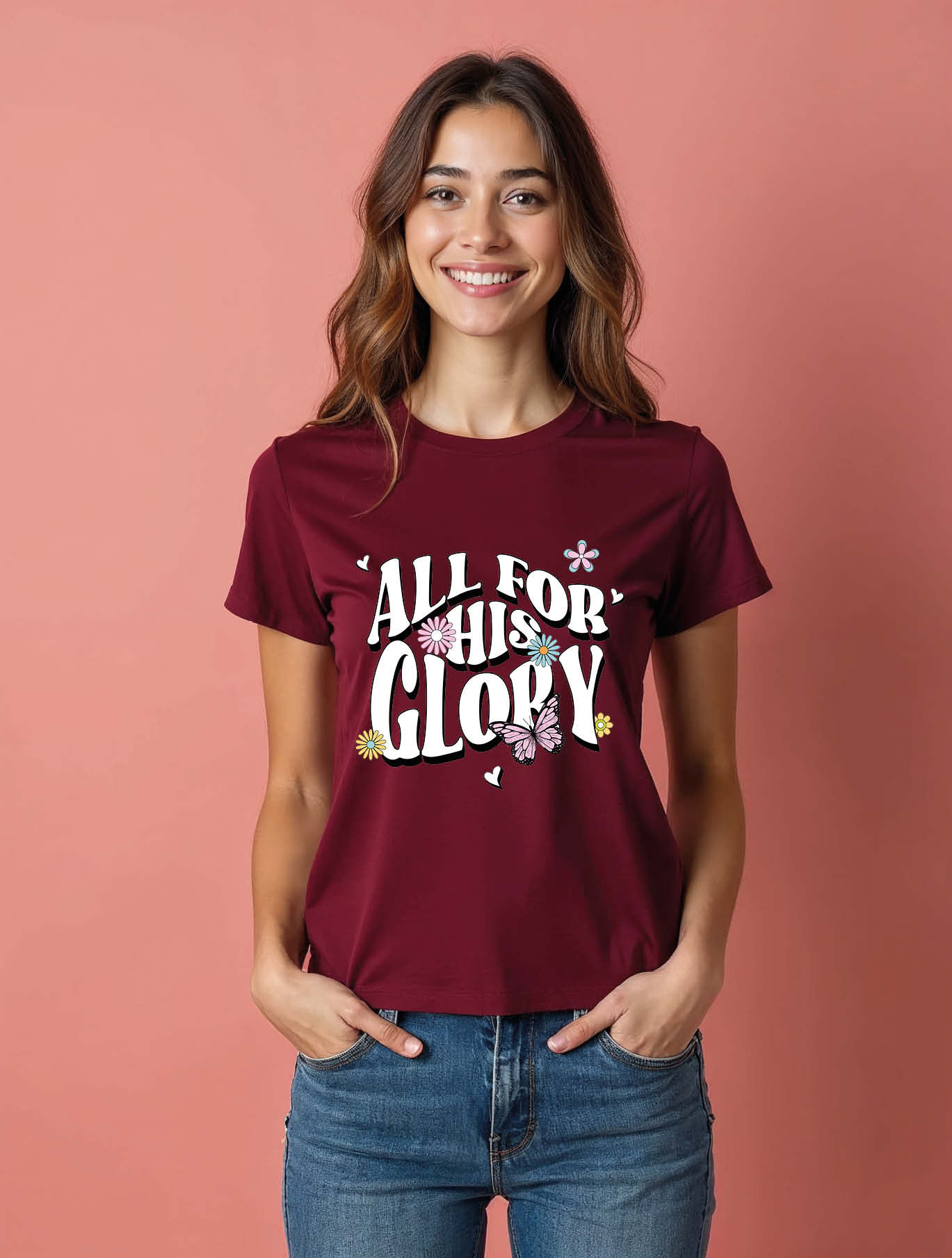 all for his glory Modern Women’s Printed Graphic Streetwear T-Shirt