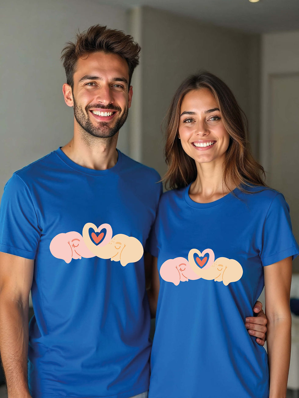 Thumbnail: Trendy Animal Couple T-Shirt Lovers Edition – Premium Quality