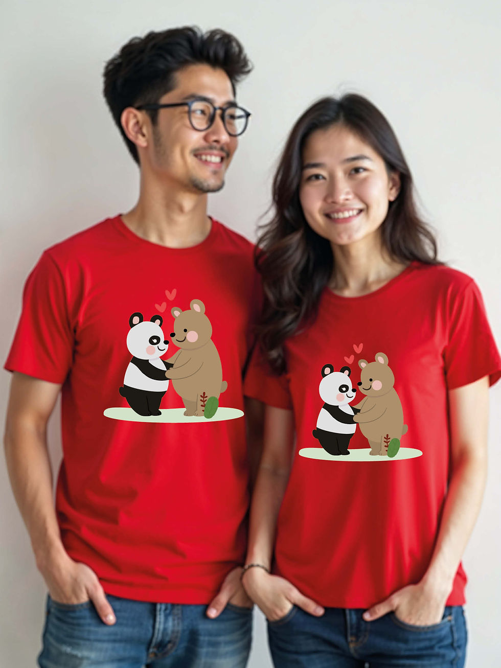 Thumbnail: Eternal Love Cartoon Couple Matching Tee Lovers Edition – Fast Delivery