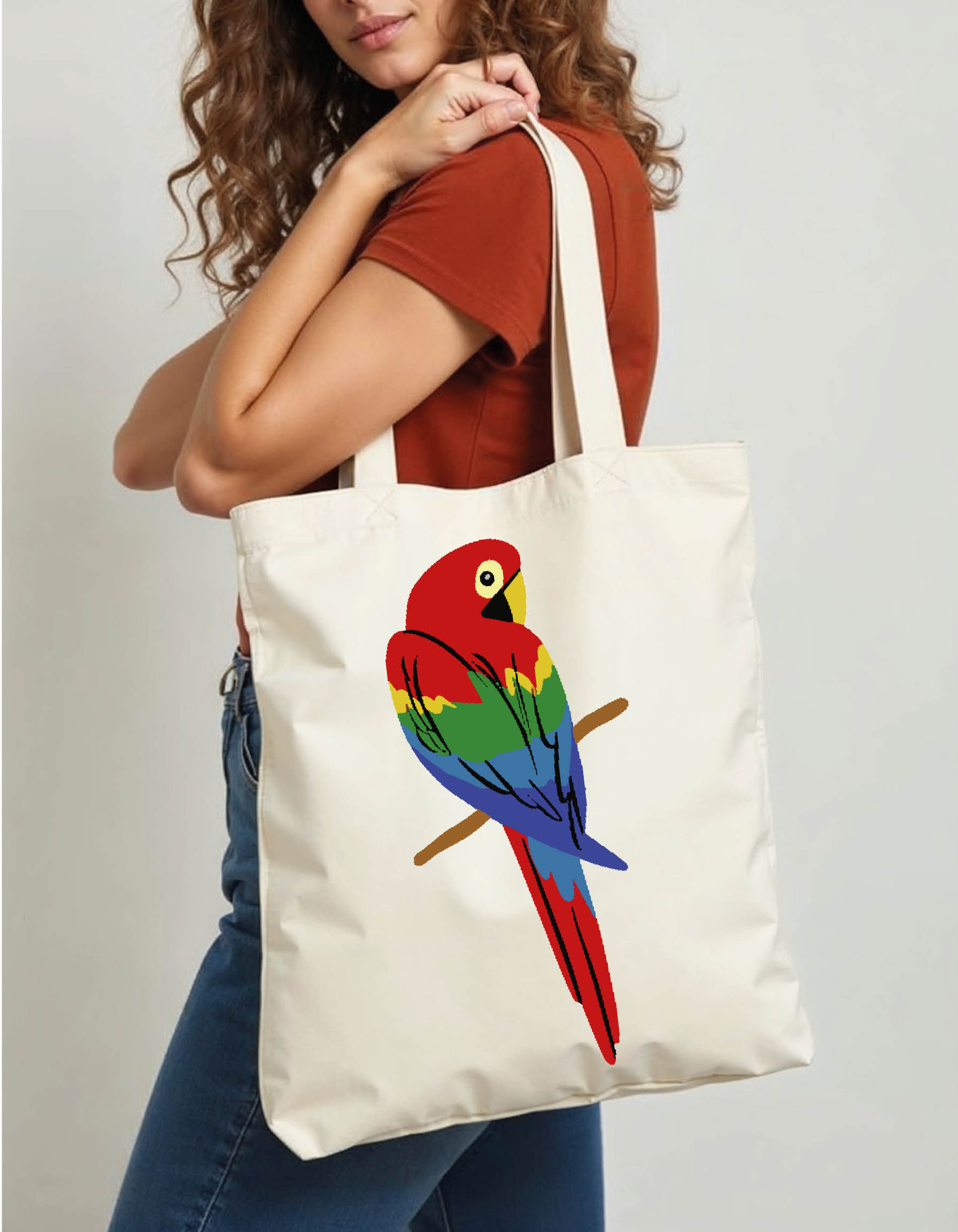 Ecofriendly Tote Printed Bag – Modern Artistic Design Eco-Friendly Choice