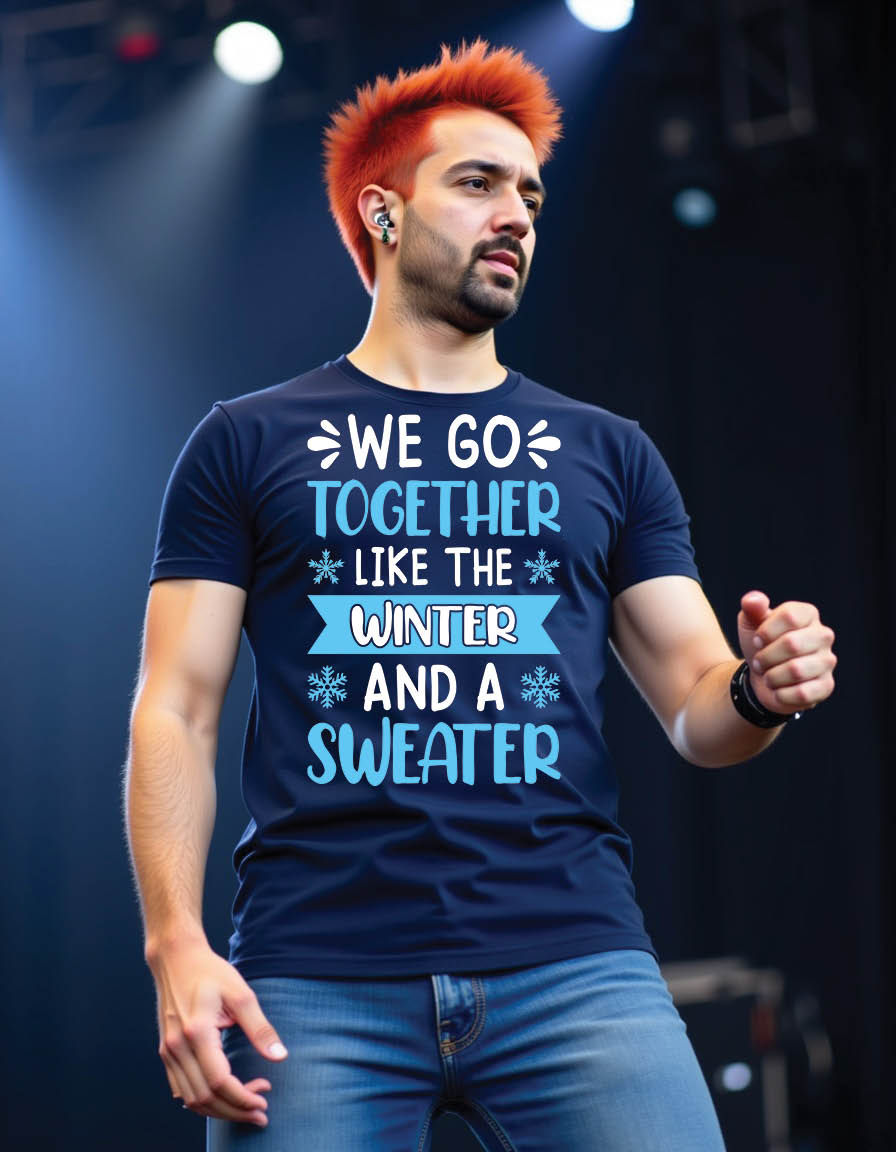 Thumbnail: we go together like winter sweater winter quotes mens printed graphic t shirt