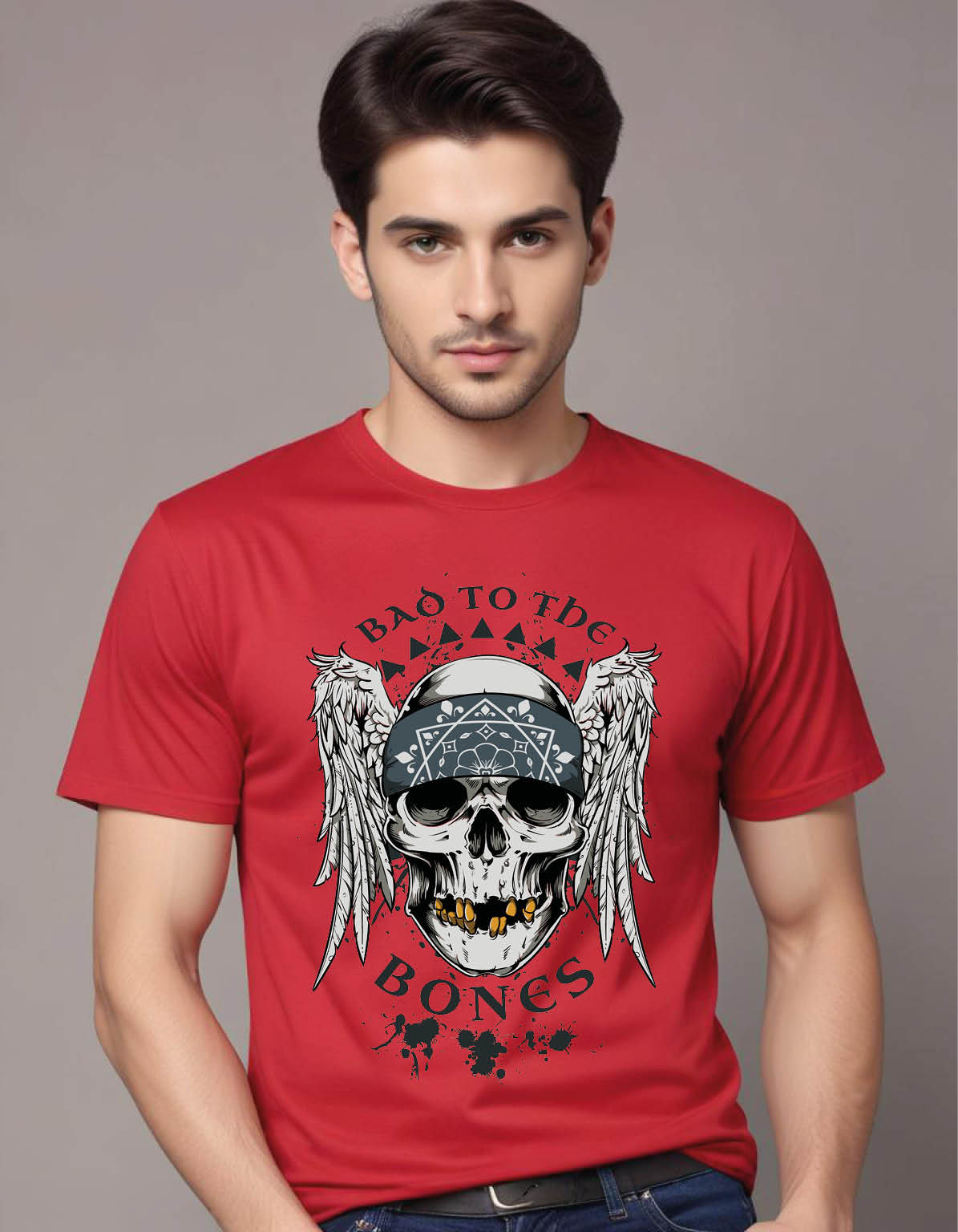 bad bones mens printed graphic t shirt