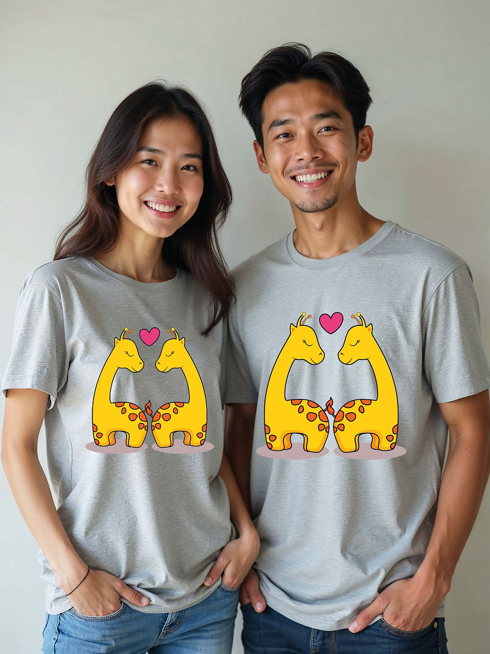 Cute Animal Couple Matching Tee Lovers Edition – Limited Stock