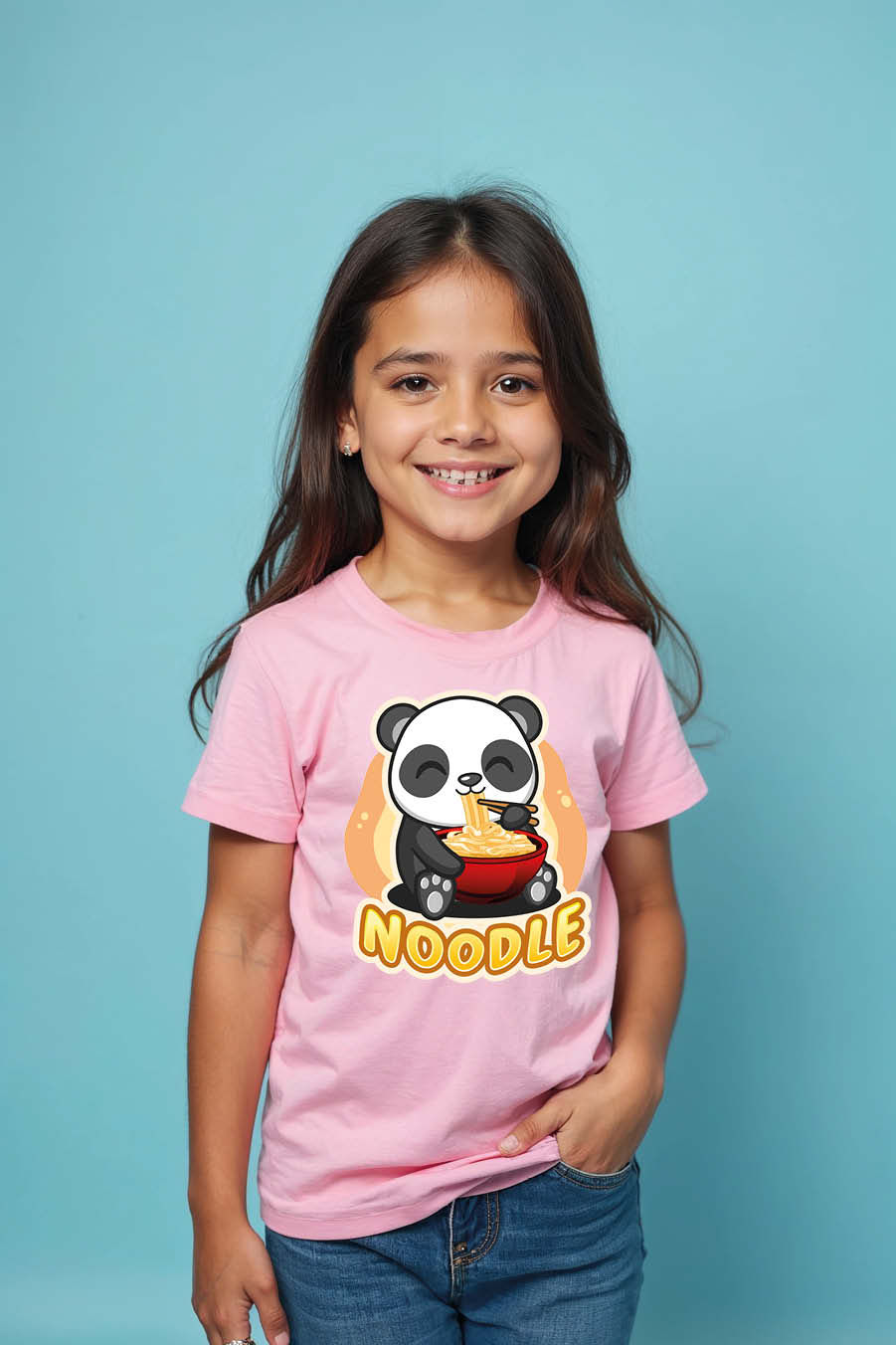 Thumbnail: Noodles Premium Stylish Kids Graphic T-Shirt – Artwork Print Design for Boys