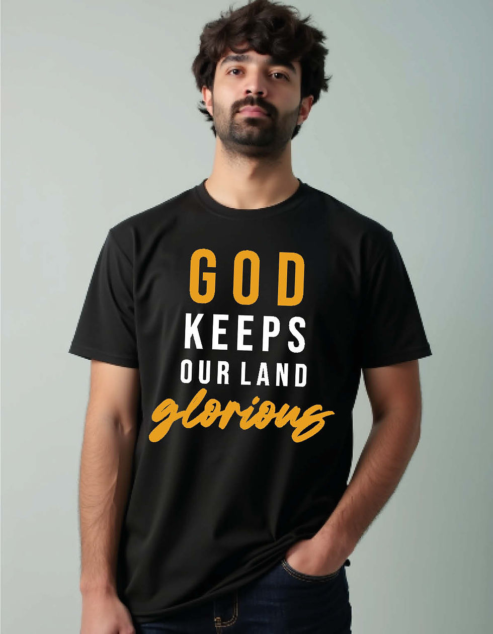 Thumbnail: god keeps ourland glorious Printed T-Shirt for All age