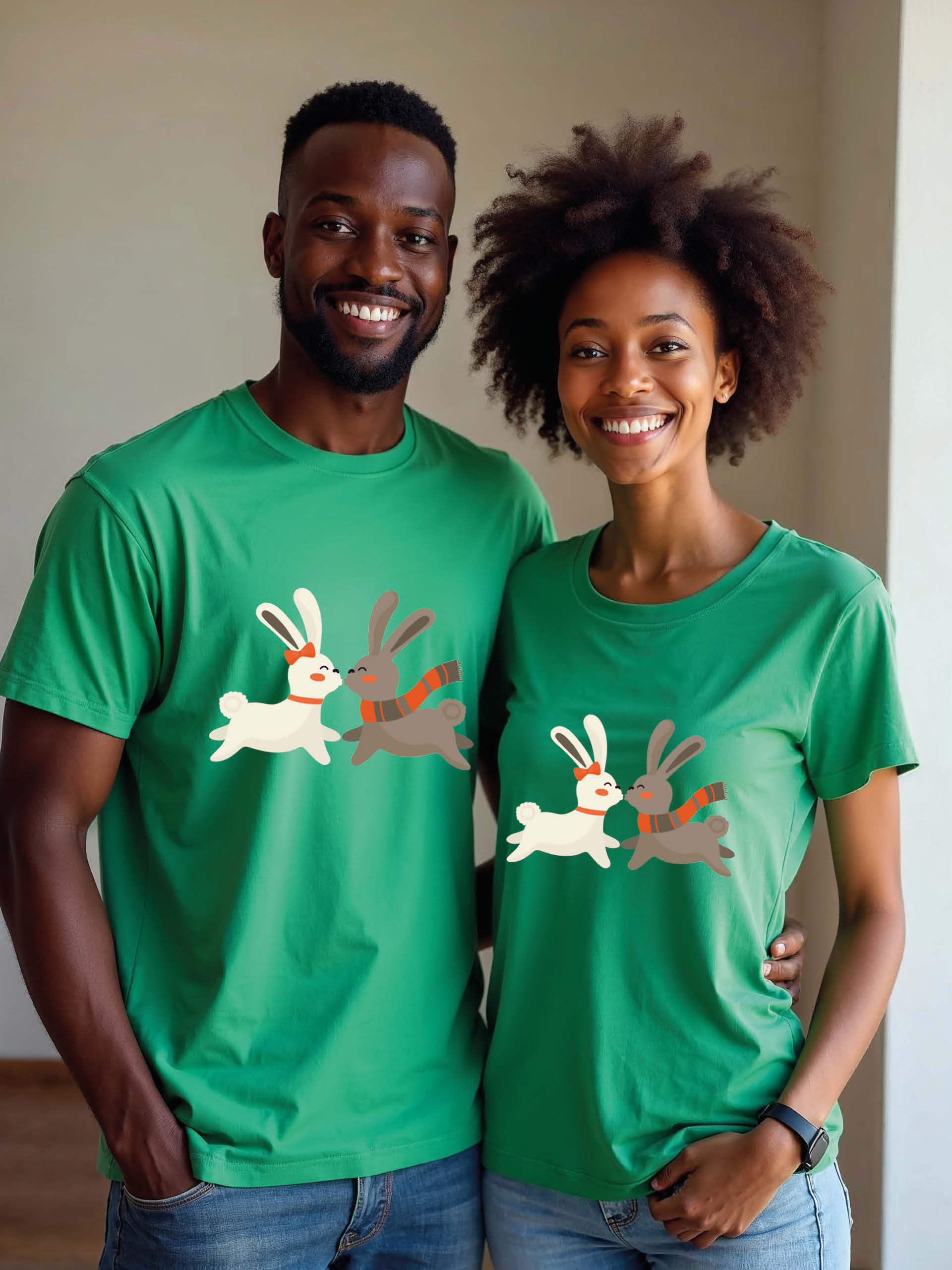 Romantic Animal Couple Matching Tee Lovers Edition – Fast