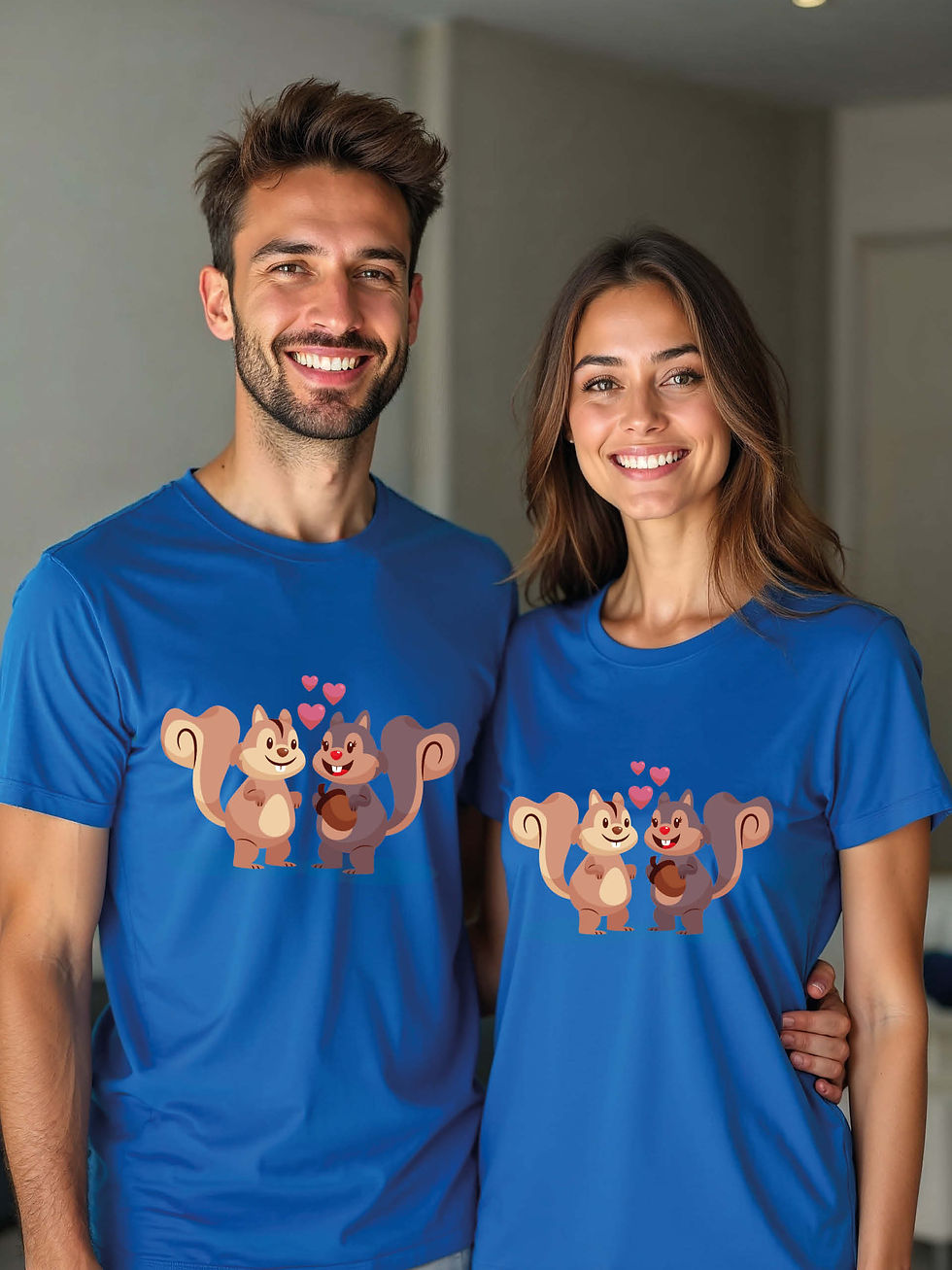 Thumbnail: Trendy Animal Couple Matching Tee Lovers Edition – Best Price