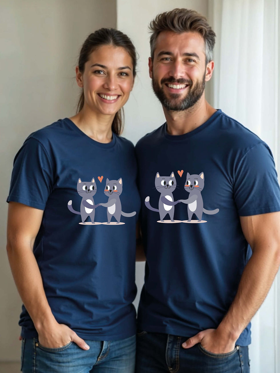 Thumbnail: Romantic Animal Couple Matching Tee Lovers Edition – Sale