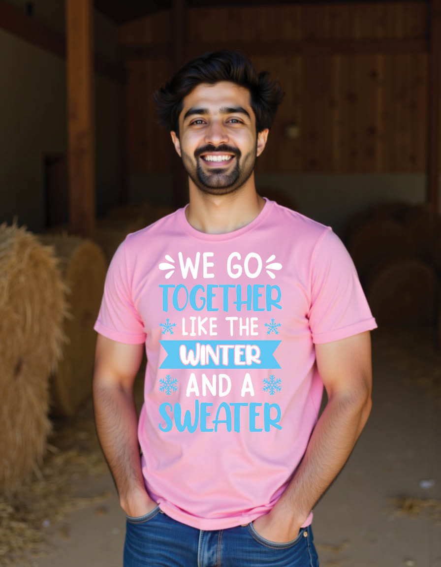 Thumbnail: we go together like winter sweater winter quotes mens printed graphic t shirt