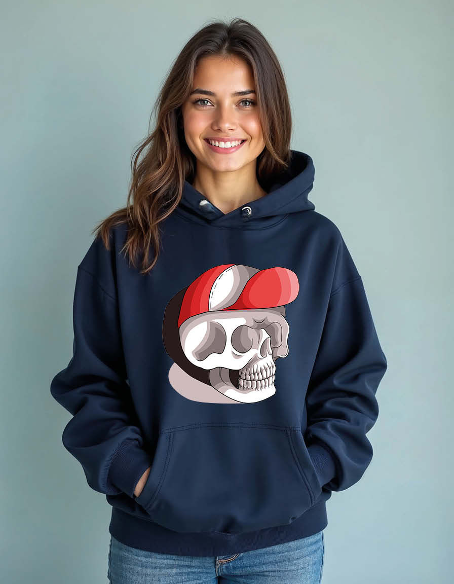 Thumbnail: Skull with hat and bandana Unisex Printed Graphic Hoodies For mens and womens