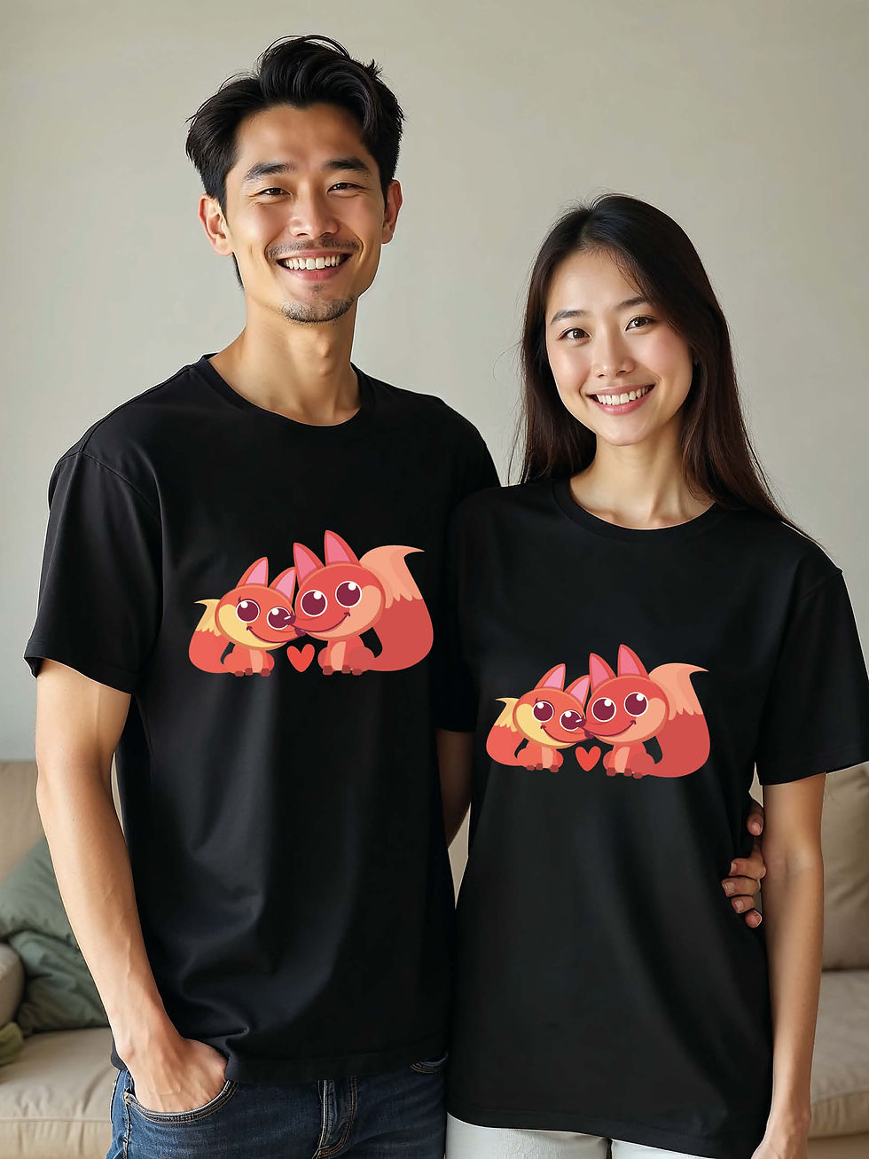 Thumbnail: Matching Outfit Animal Couple T-Shirt Lovers Edition – Buy Now