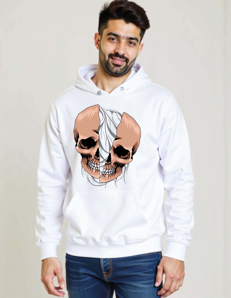 Thumbnail: Split skull with hand Unisex Printed Graphic Hoodies