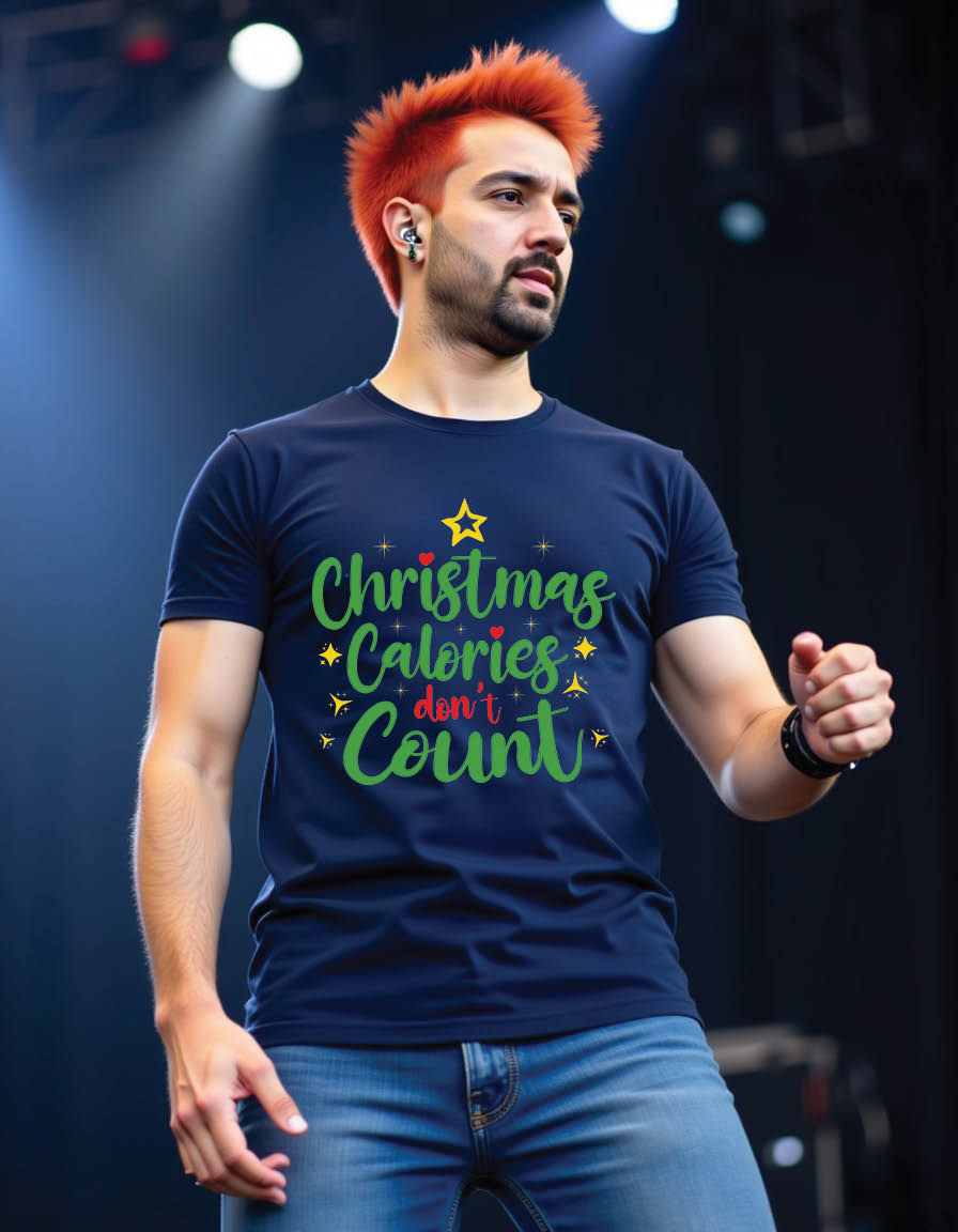 christmas calories count decoration mens printed graphic t shirt