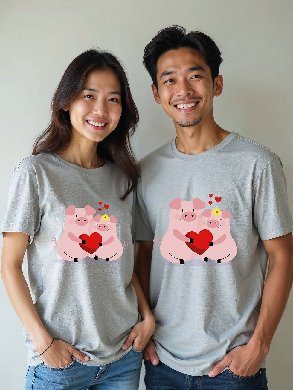 Thumbnail: Romantic Animal Couple T-Shirt Lovers Edition – Buy Now