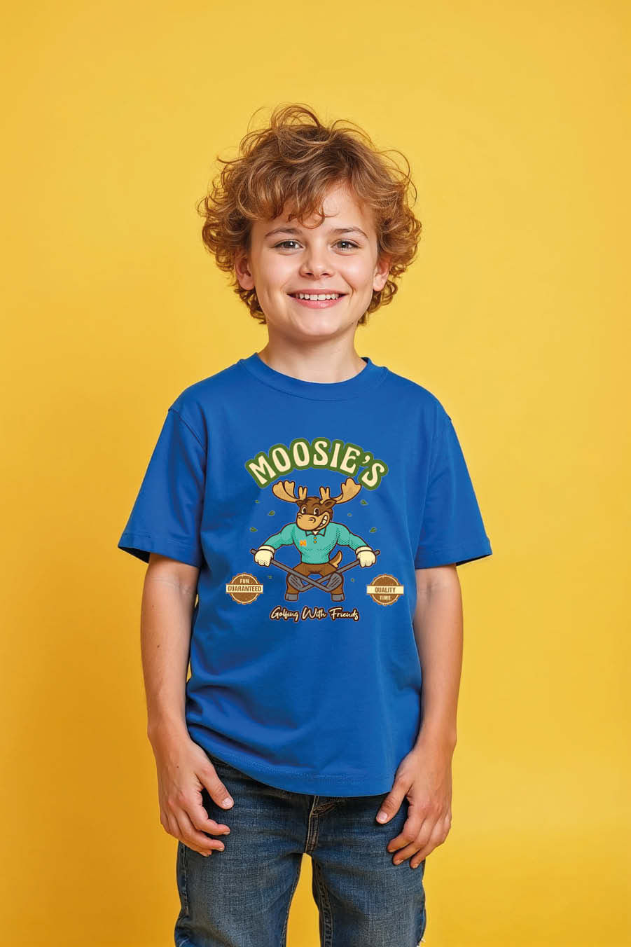 Thumbnail: Moosies Cute Cute Kids Typography T-Shirt – Quote Print Design for Boys & Girls