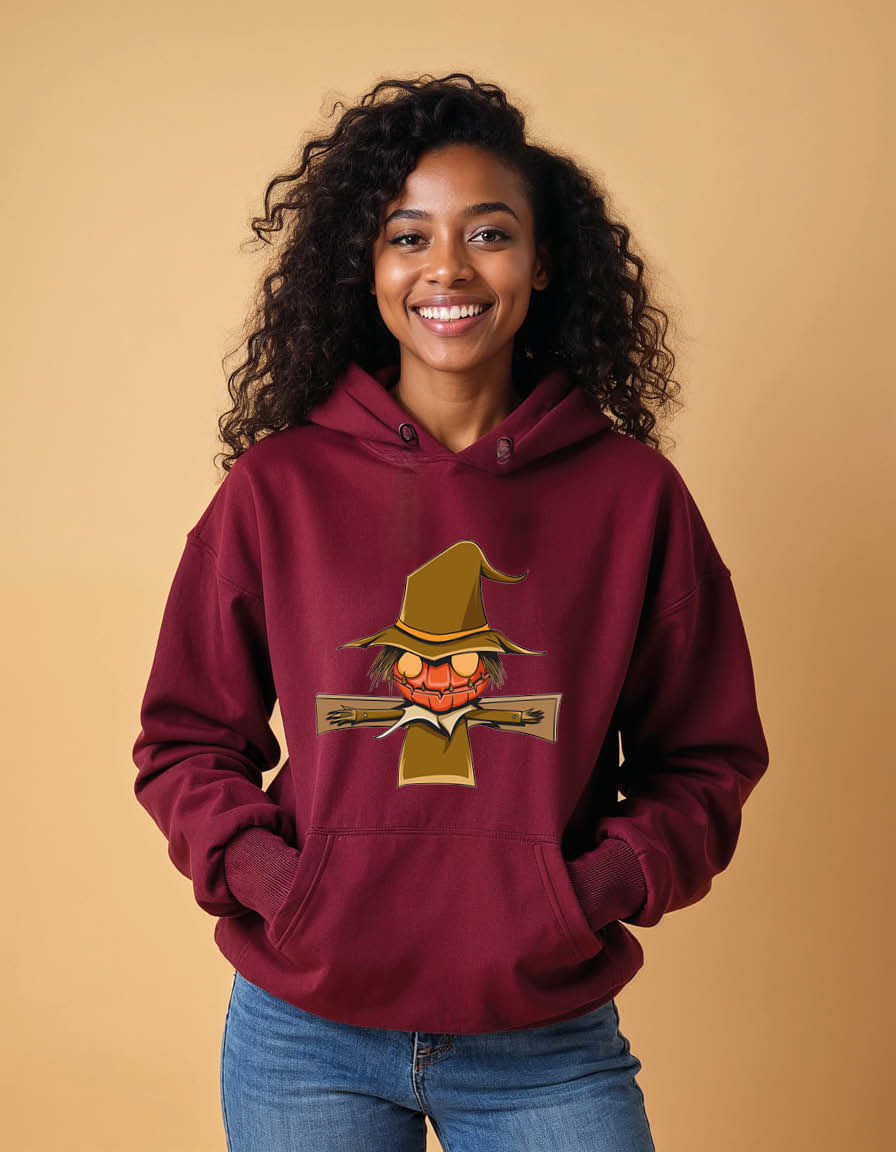 Thumbnail: Cute Pumpkin Witch Stylish Unisex Printed Graphic Hoodies For Men & Women