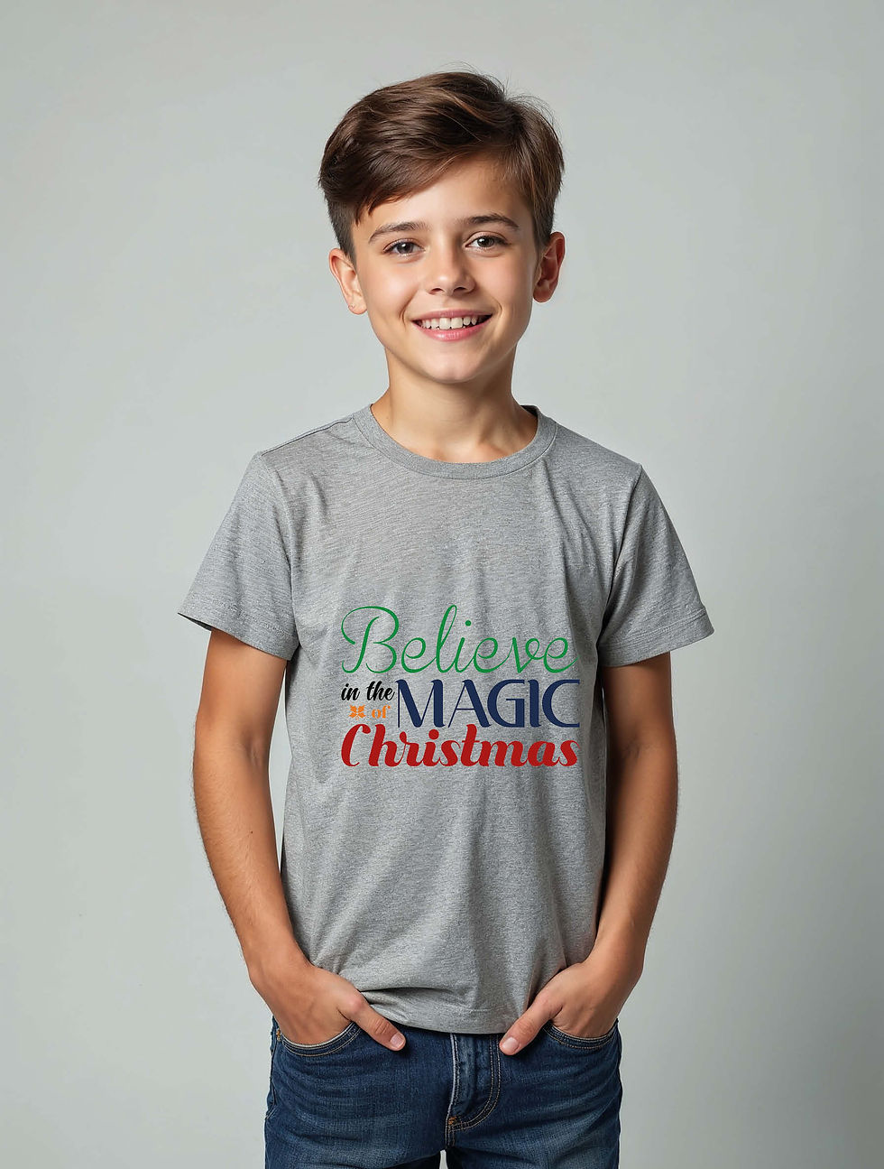 Thumbnail: believe in the magic of christmas Streetwear Unisex Printed Graphic T-Shirt