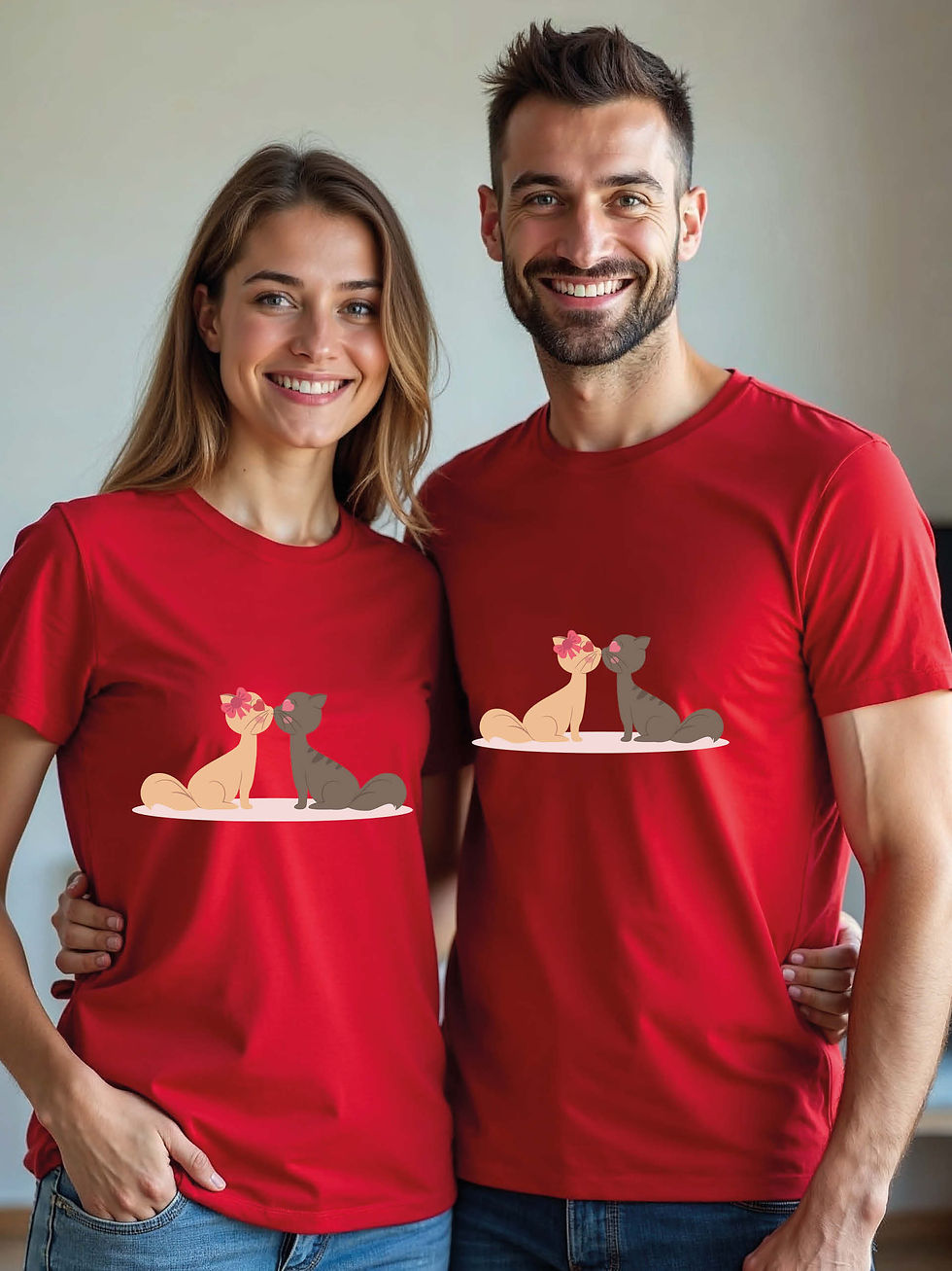 Thumbnail: Stylish Animal Couple Matching Tee Lovers Edition – Limited
