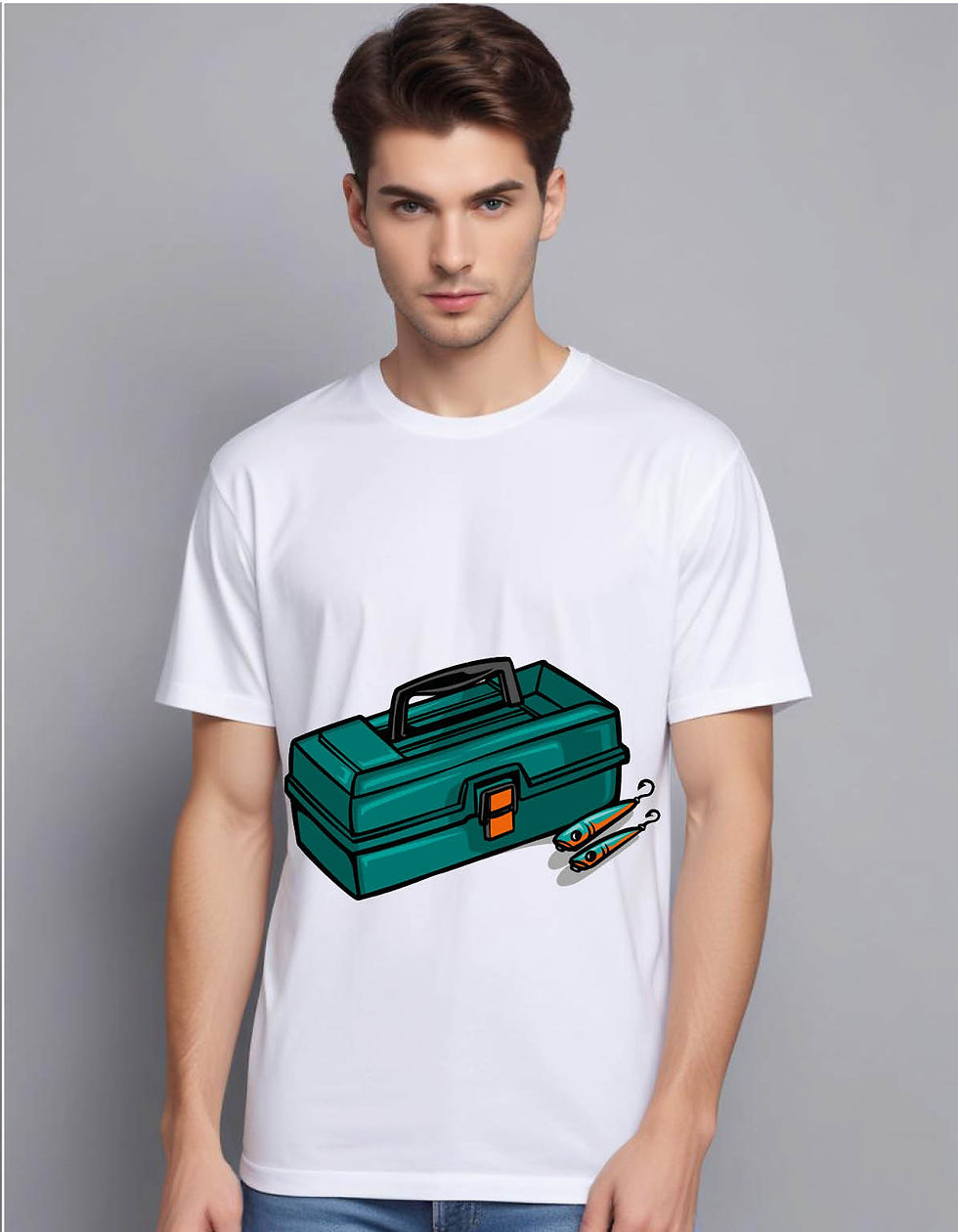 Thumbnail: fishing equipment mens printed graphic t shirt