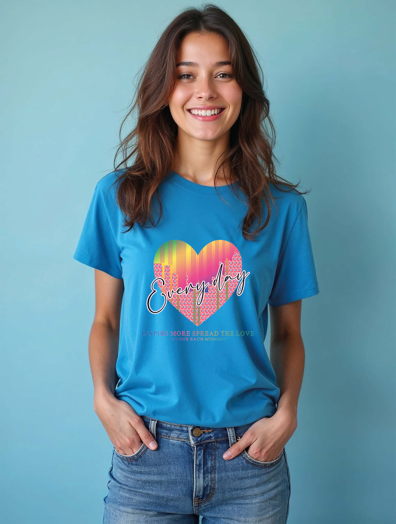 Love every day Stylish Women’s Quote printed T-Shirt – Sale