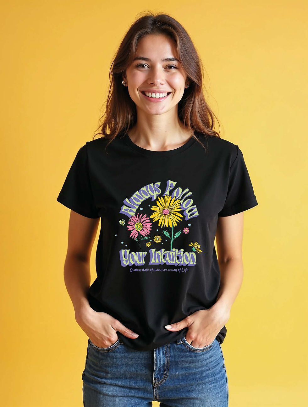 Thumbnail: always follow your intuition Urban Women’s printed graphic T-Shirt – Sale