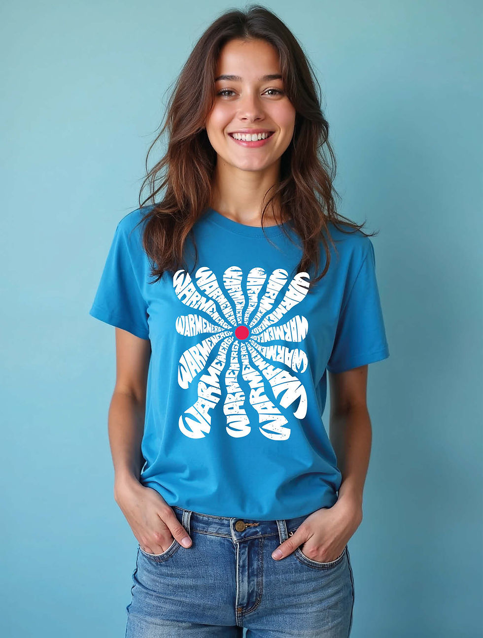 Thumbnail: Radiant Warmth Word-Petal Modern Women’s Printed Graphic T-Shirt – Buy Now