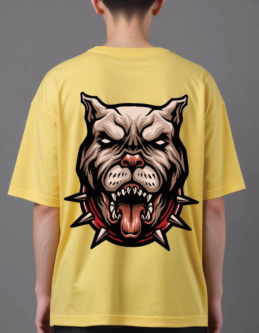 Thumbnail: angry pitbull head Mens Oversized Printed T shirt
