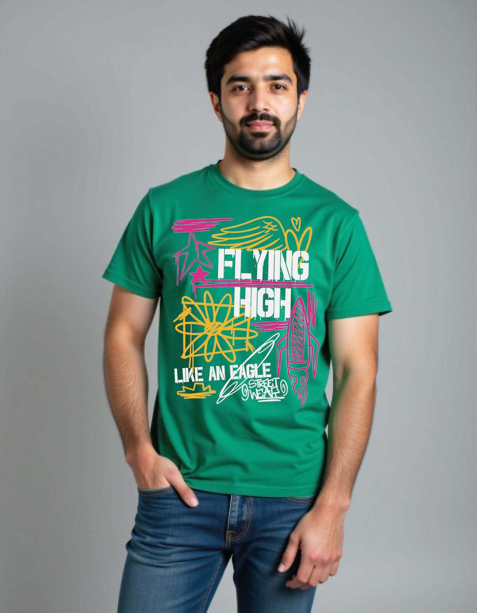 Thumbnail: Fly Hight Printed T-Shirt for All Age
