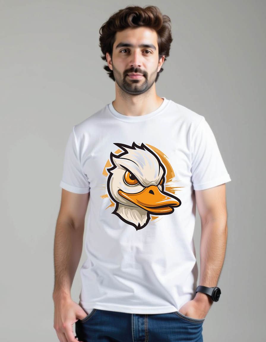 Thumbnail: duck mascot mens printed graphic t shirt