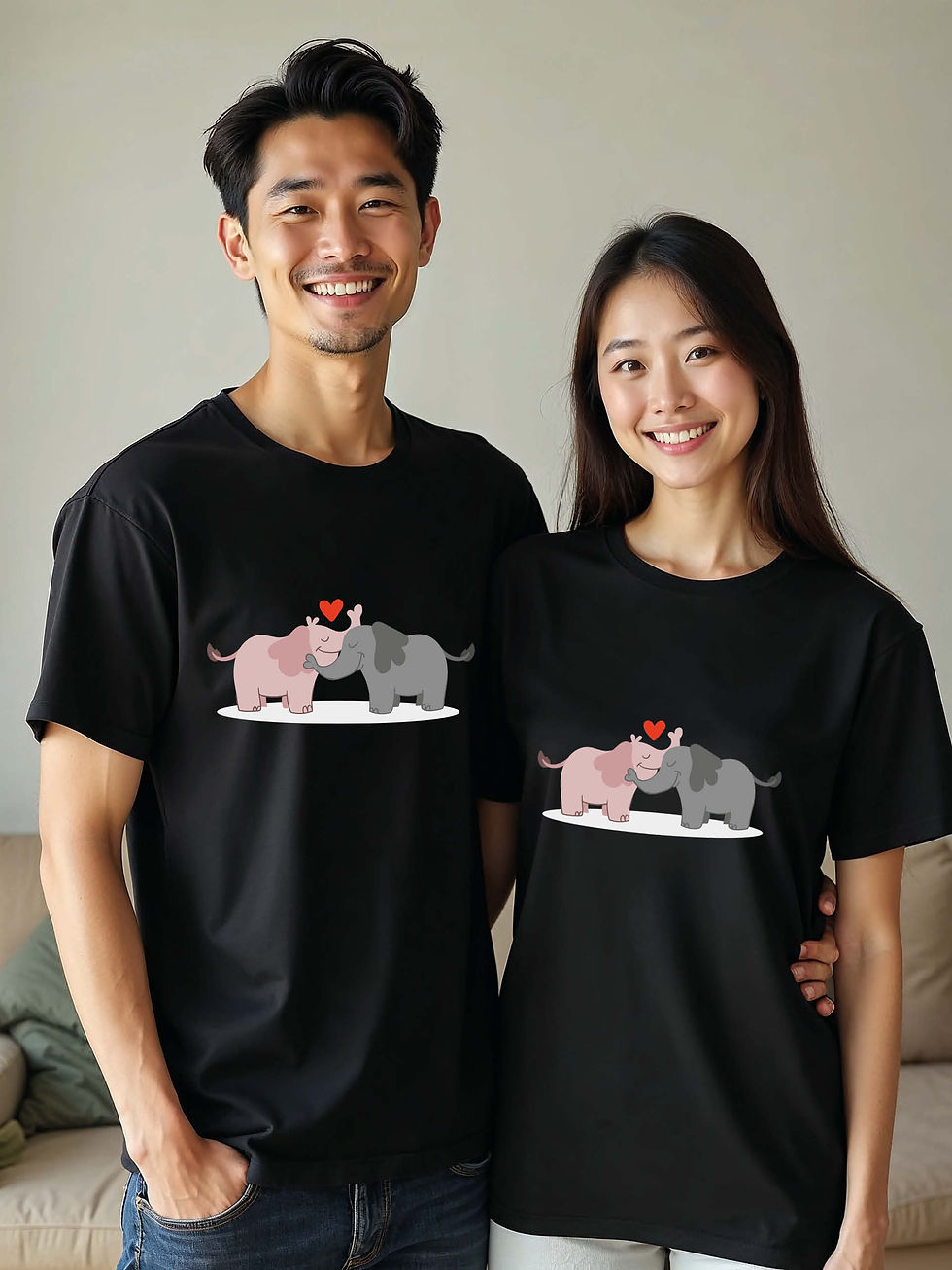 Thumbnail: Valentine’s Animal Couple Matching Tee Lovers Edition – Limited