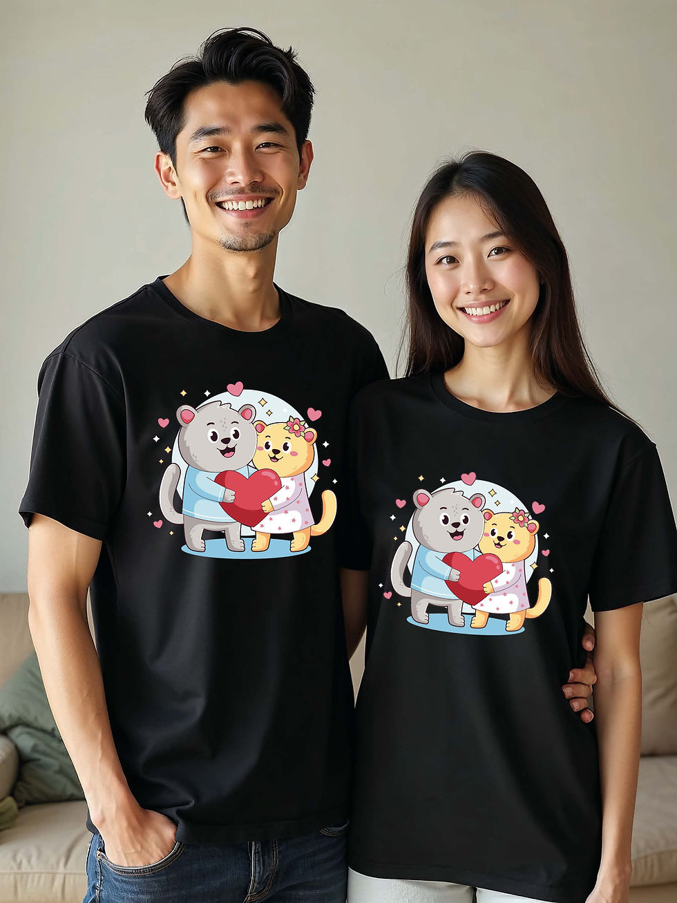 Thumbnail: Anniversary Animal Couple T-Shirt Lovers Edition – Discount Offer