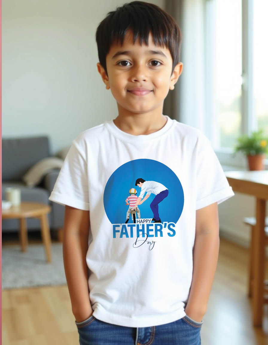 Thumbnail: Happy Fathers day Unisex printed graphic t shirt