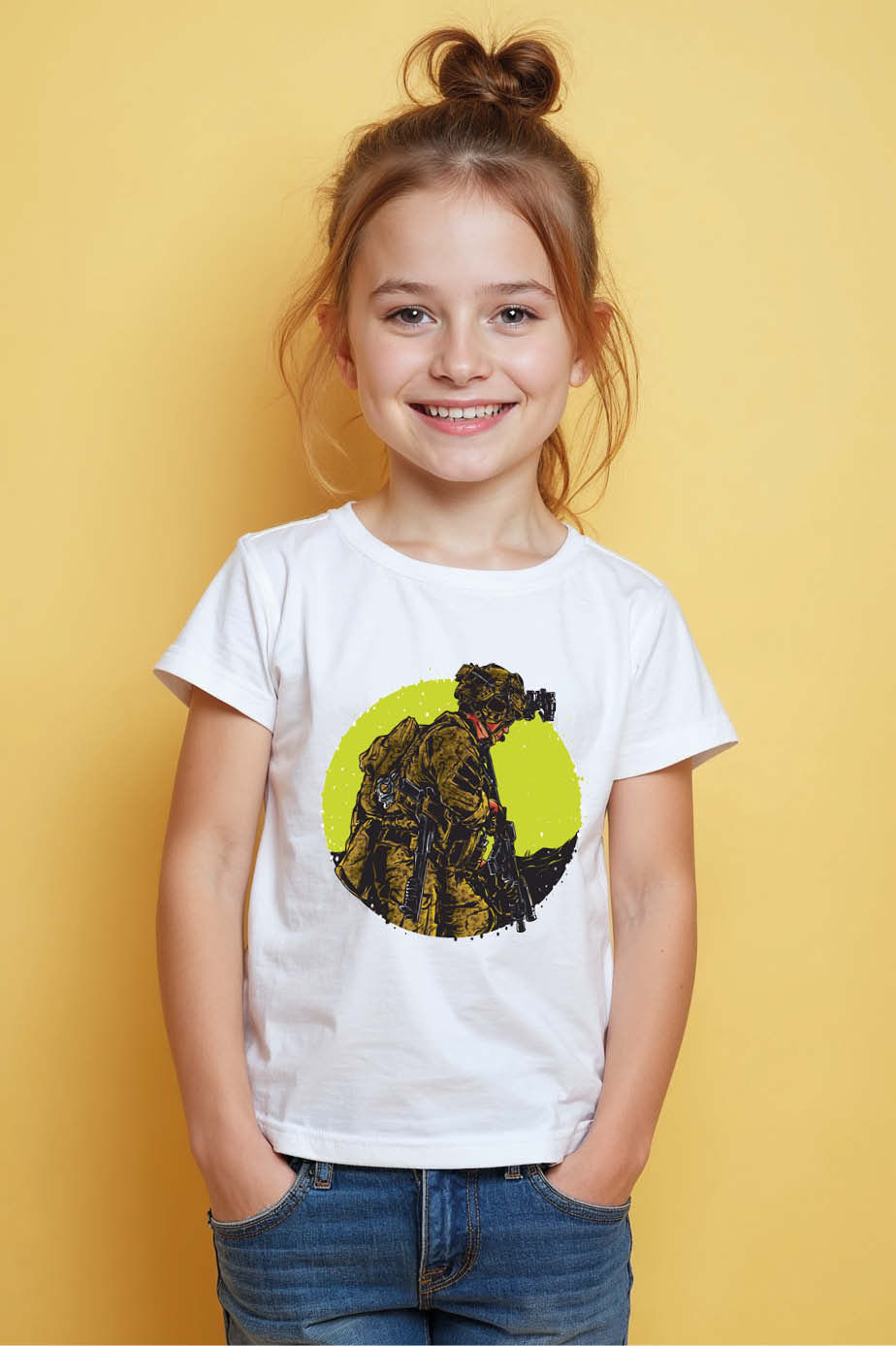 Thumbnail: Brave Soldier Graphic T-Shirt for Kids – Heroic Adventure Tee for Boys and Girls