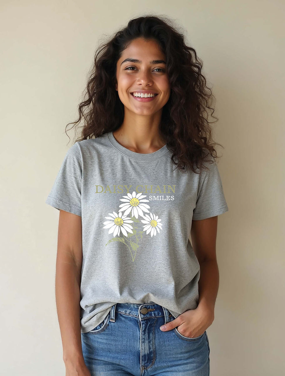 Thumbnail: daisy chain smiles Trendy Women’s printed graphic T-Shirt best price
