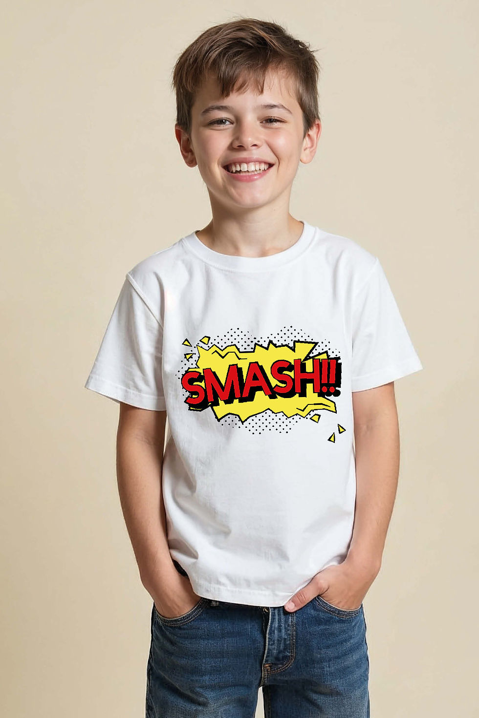 smash!! Casual Kids Printed T-Shirt – Character Print Design for Boys & Girls
