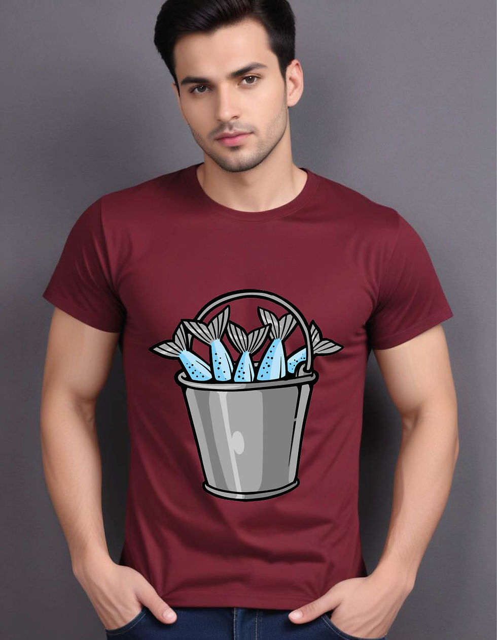 Thumbnail: fishing equipment mens printed graphic t shirt