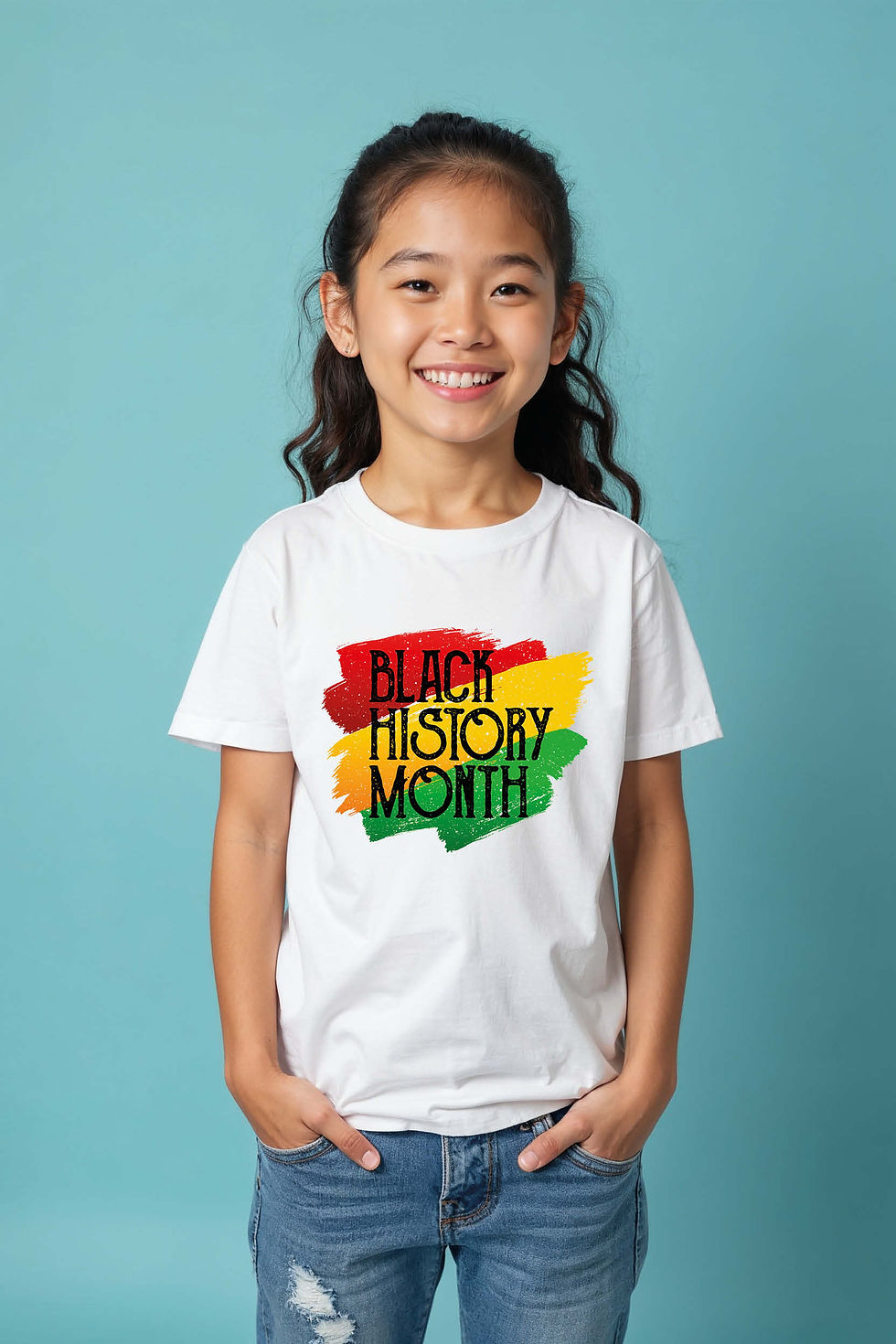 black history month Cute Stylish Kids Graphic T-Shirt – Illustration Print tees