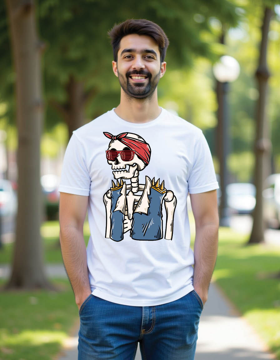 Thumbnail: vintage skull mens printed graphic t shirts