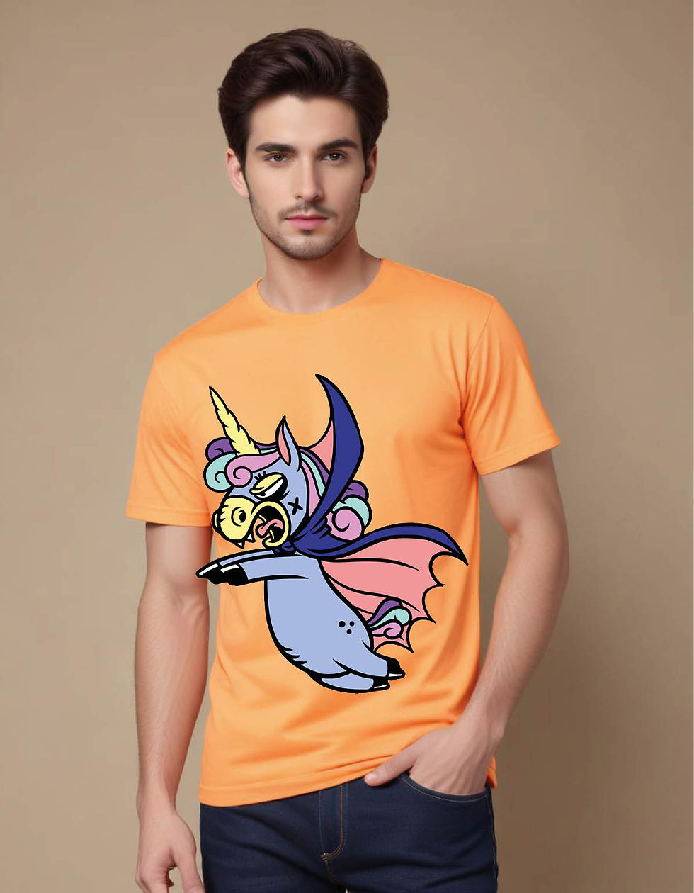 Thumbnail: dracula unicorn mens printed graphic t shirt