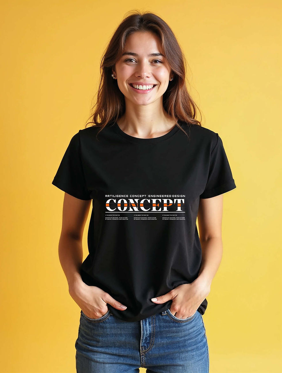 Thumbnail: artiligence concept engineered design concept women's printed t shirt
