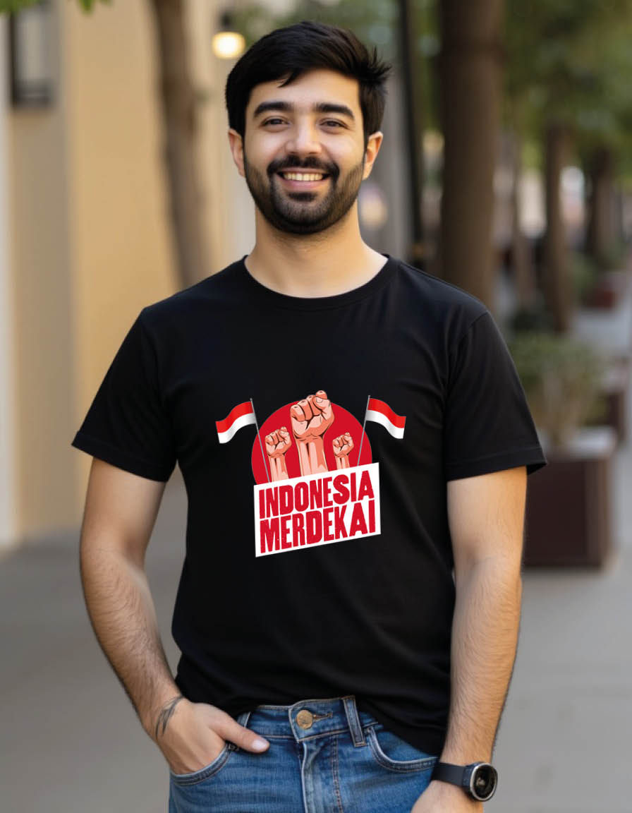 Thumbnail: Indonesia merdekai Unisex printed graphic t shirt