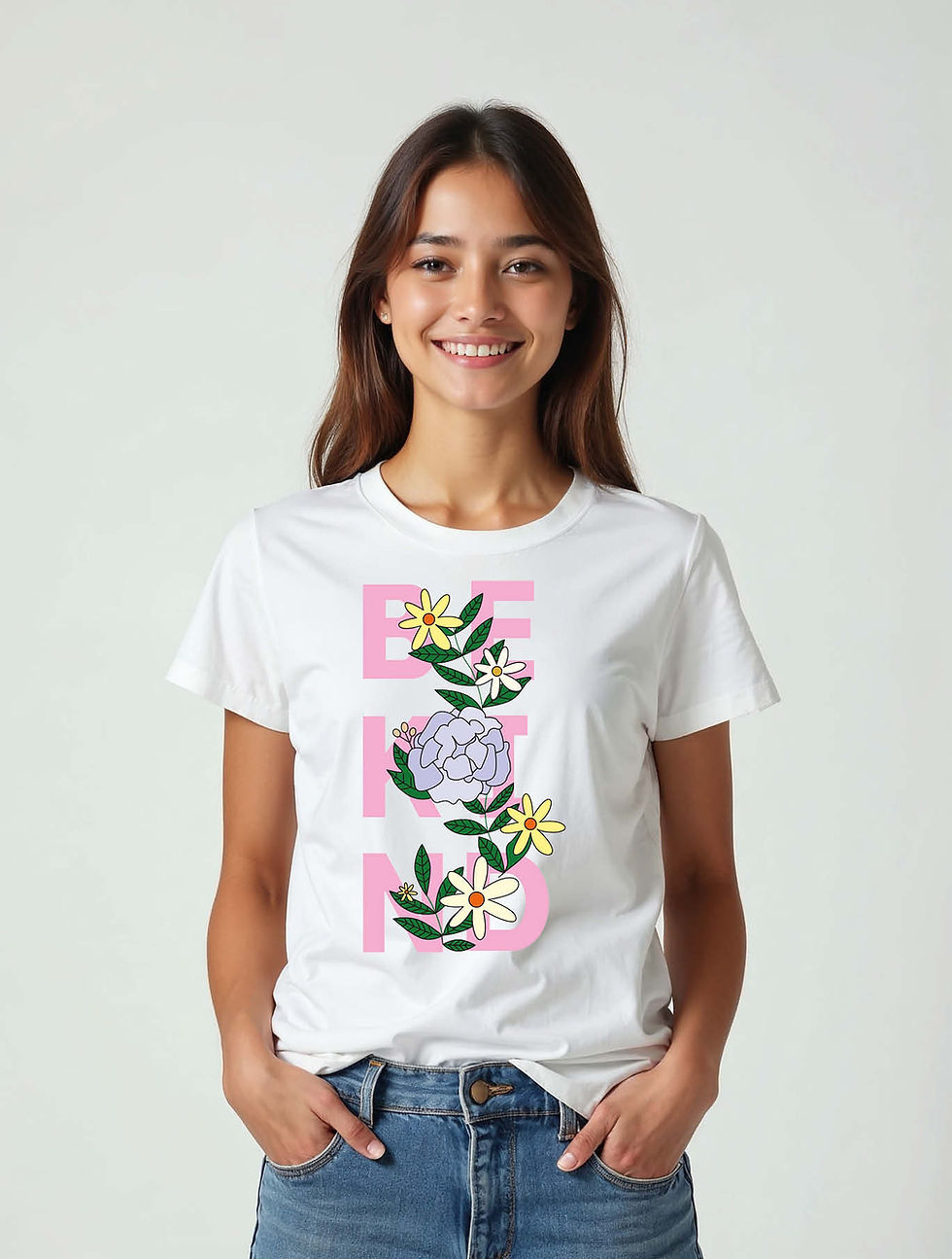 Thumbnail: be kind Modern Women’s Printed Graphic T-Shirt – Limited Stock